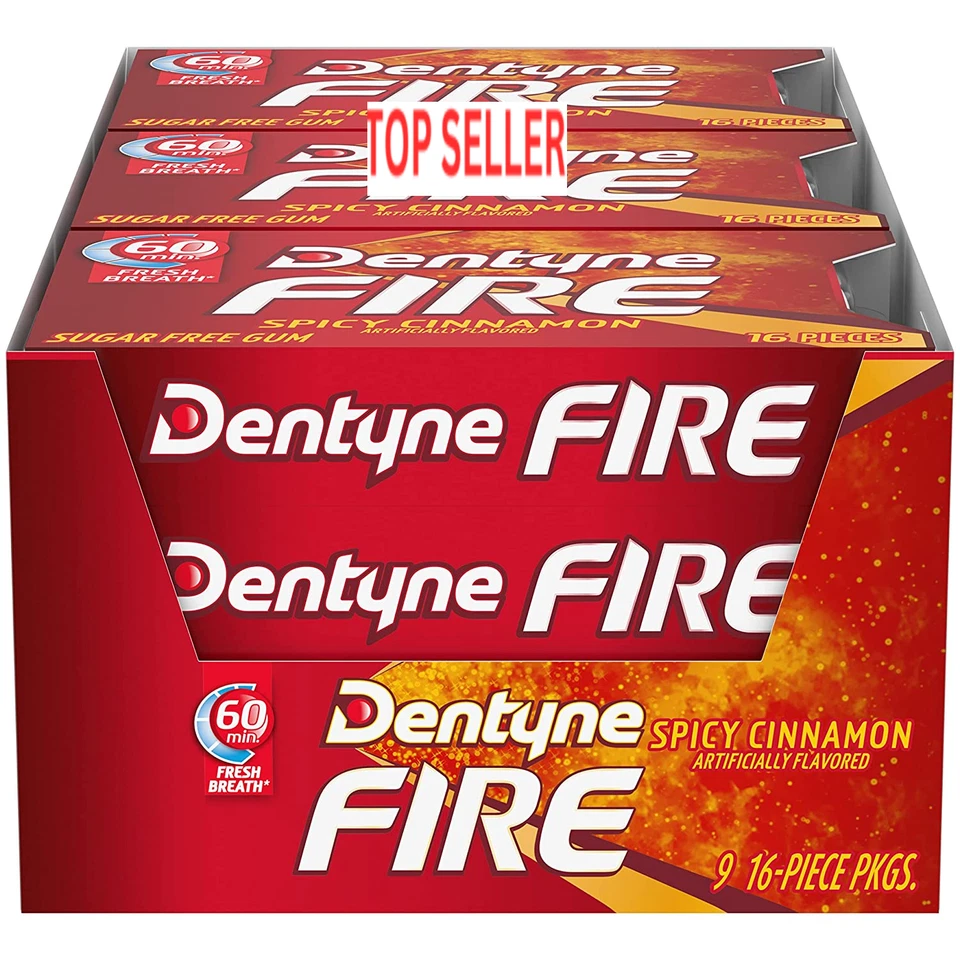 Dentyne Fire Sugar Free Cinnamon Gum - 144 Piece