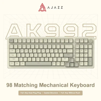 Ajazz AK992 Wired Mechanical Keyboard 98-Key Full Layout Hot-Swap USB Gaming - Image 1 of 4
