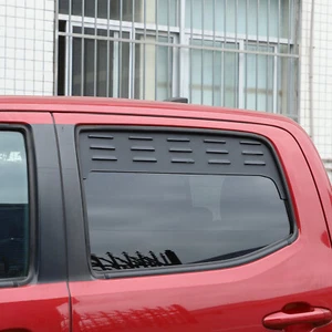 Pantallas de ventilación de aire para ventana de puerta de aleación de aluminio negro para Toyota Tacoma 16-23 EE. UU. - Imagen 1 de 19