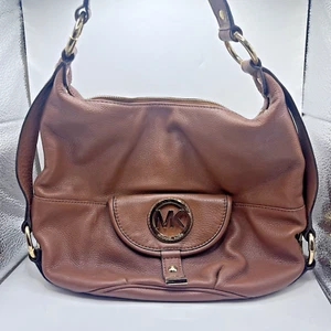Bolso de hombro Michael Kors hobo de cuero para mujer enchapado en oro herrajes - Imagen 1 de 16