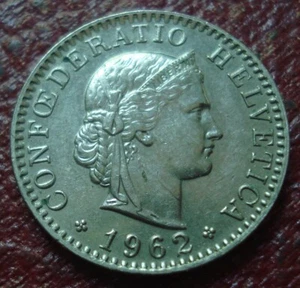 1962-B SWITZERLAND 20 RAPPEN IN EF-AU CONDITION - Picture 1 of 2