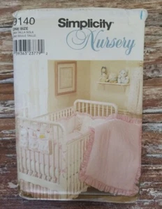 Simplicity 9140 Nursery Accessories Quilt Bumpers Sheet Pillow Diaper Stacker UC - Picture 1 of 2
