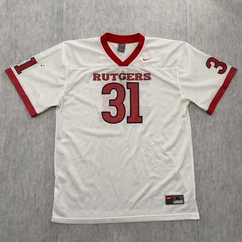 Nike Rutgers Scarlet Knights Jersey Womens Extra Large White #31 Logo Ladies XL Cover