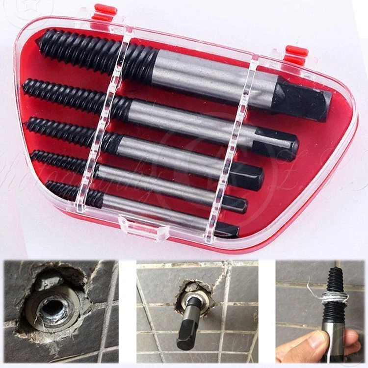 Residual Broken Screw Extractor Rusted Bolt Faucet /Mechanical Parts Remover Set - Image 1 of 4