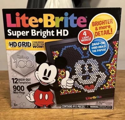 Disney Lite-Brite 100 Años de Maravilla Mickey Mouse Super Brite HD-Nuevo Foto 1 de 4