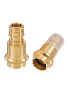2 PIEZAS Accesorios de latón de acoplamiento de expansión PEX-A EFIELD 1/2 ""Press X 1/2" PEX-A, sin plomo" - Imagen 1 de 4