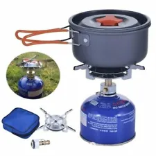 PORTABLE COMPACT CAMPING HIKING FISHING GAS HEATER STOVE COOKER MINI OUTDOOR UK