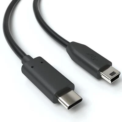 USB-C 2.0 Adapterkabel, Mini-B, schwarz, 1m - Bild 1 von 4