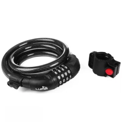 Bicycle Spiral Chain Lock Heavy Duty 1.5M 4-Digit Code Combination Bike Security - Image 1 of 4