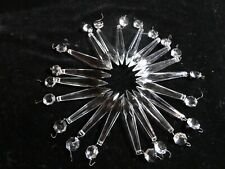 20 x Vintage  Cut & Polished Glass/Crystal Chandelier Drops ( set 4)