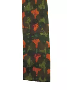 Retro Necktie Purple Archer Graphic With Green & Orange Spots Square End (O) - Picture 1 of 4