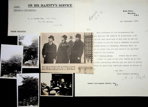 1937 Letter from PM regarding Knighthood to MP for Holderness, E Yorkshire govt - Picture 1 of 1