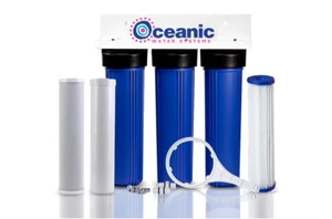 Big Blue Whole House Water Filter System | Sediment, Carbon Block,GAC 4.5" x 20" - Picture 1 of 3