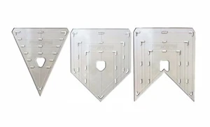 Linic Plastics Bunting Templates, Set of 3 Shapes, Clear Plastic Pennants. S7886 - Picture 1 of 10