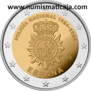 Spagna - 2 Euros Commemorativi 2024 " 200 anni della Polizia Nazionale "  UNC - Zdjęcie 1 z 3