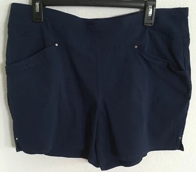 Pantalones Cortos INC International Concepts Mujer Talla 16 Azul Marino Con Bolsillos Nuevos Foto 1 de 3