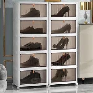 Magnetische Schuh Aufbewahrungsbox Drop Side/Front Sneaker Case Stapelbar Behälter XL - Bild 1 von 19