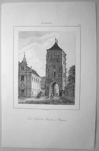 Impresión 1842 TORRE DE PÓLVORA, PRAGA, REPÚBLICA CHECA, #30 - Imagen 1 de 1