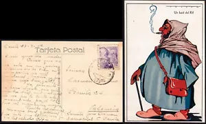 Ceuta - Edi o TP 922 - Postal humorística "Un kaid del Rif" Mat "Ceuta 27/9/42" - Imagen 1 de 1