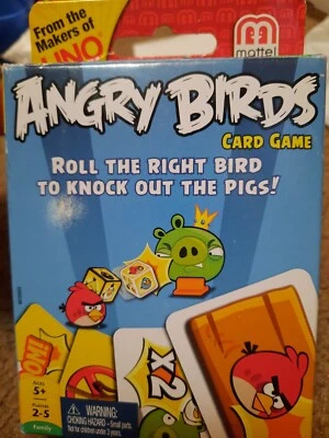 ANGRY BIRDS CARD GAME Makers of UNO Mattel 2-5 Players Complete  - Image 1 of 3