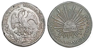 MEXIQUE    8 Reales 1840 Ga MC Guadalajara KM#377.6 - Imagen 1 de 1