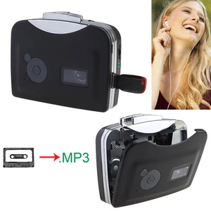 Black Ezcap 230 USB Cassette Tape to MP3 Converter Capture Audio Music Player