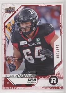 2019 Upper Deck CFL Red /150 Evan Johnson #197