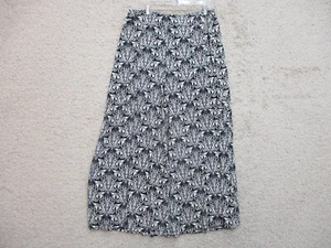 Cato Pants 14 Womens Regular Size Black White Floral Flared Lightweight Pull On - Picture 1 of 11