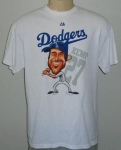 Matt Kemp #27 Los Angeles Dodgers Cartoon Graphic Majestic MLB T-Shirt Men XL - Picture 1 of 5