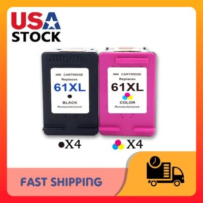 Black & Color 61 XL Ink Cartridge For HP OfficeJet 2620 2621 4630 4632 4634 4635 - Image 1 of 4