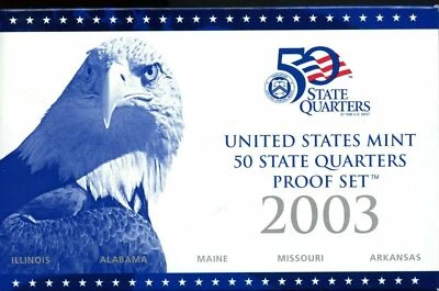 2003-S US Proof State Quarter Mint Set 5 Coins BU CN CLAD 20uoc0925 - Image 1 of 3