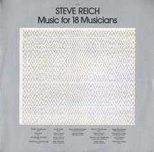 ECM-1129 STEVE REICH Music for 18 Musicians 1978 Recording GERMAN Press NM