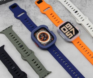 Etui TPU + pasek do Apple Watch Series 10 9 8 7 6 5 Ultra 42/46/49mm pasek sportowy - Zdjęcie 1 z 23