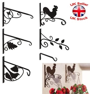 Schwarz Dekorativ Hängekorb Wand Blumentopf Halter 6 Arten - Bild 1 von 7