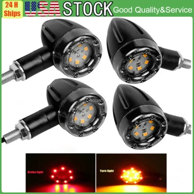 4x Luces intermitentes LED intermitentes de señal de giro para motocicleta Yamaha V Star 250 950 650 1100 Foto 1 de 4