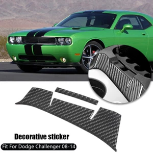 Cubiertas de panel de reposabrazos delanteros interiores de fibra de carbono para Dodge Challenger 08-14 - Imagen 1 de 11
