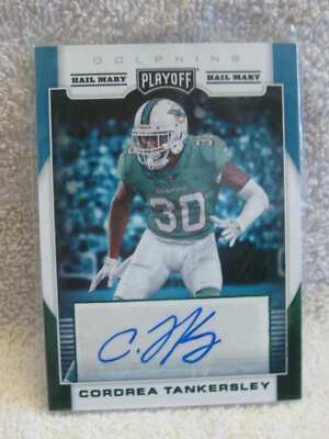 Cordrea Tankersley #RS-CT 2017 Playoff Signatures Hail Mary AUTO MINT - Image 1 of 2