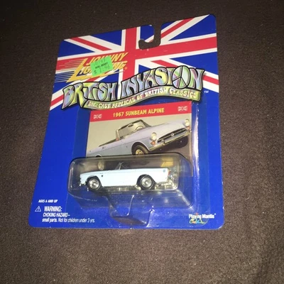 Johnny Lightning British Invasion 1967 Sunbeam Alpine Blue fundido a presión 1:64 Foto 1 de 4