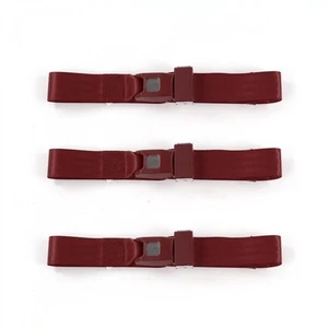 Ford Falcon 1960 - 1963 Standard 2pt Burgandy Lap Bench Seat Belt Kit - 3 Belts - Picture 1 of 6