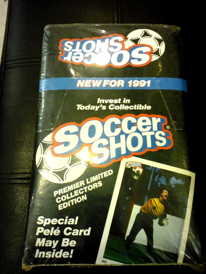 Caja de cera de fútbol promociones de fútbol 1991 WORLD SOCCER/posible tarjeta PELE Foto 1 de 1