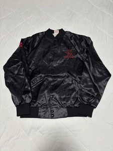 Vintage California Little League Reds Logo Bomber Jacket Size M #24 Baseball CA - Picture 1 of 8