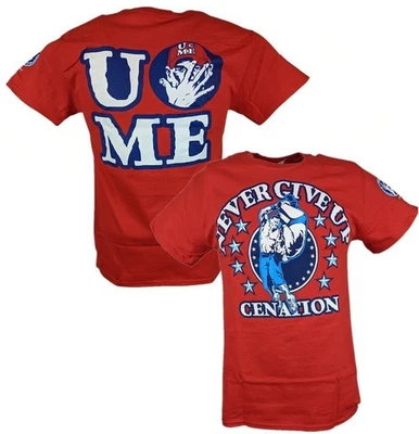 John Cena Red Persevere Never Give Up Mens T-shirt - Image 1 of 4