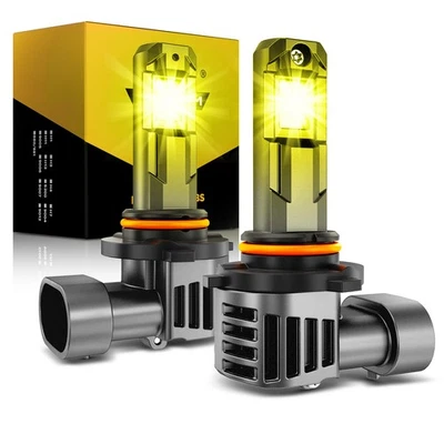 2025 AUXBEAM 9005 HB3 LED Headlight Super Bright Bulb HIGH/LOW Beam 3000K Yellow - Image 1 of 4