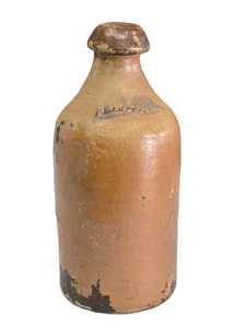 ANITQIUE J. LAMPPIN HANDMADE SALT GLAZED STONEWARE BEER / SODA BOTTLE ~ 9" - Picture 1 of 18
