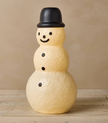John Derian Target 14” Snowman Lit Blow Mold Holiday Christmas Decor Black Hat - Image 1 of 4
