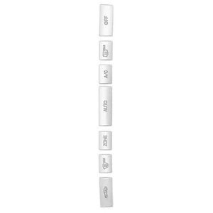 ˜7pcs Air Conditioning Button Cover Stickers Silver Replacement For - Picture 1 of 24