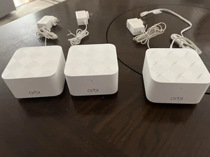 ORBI RBR10 Wifi Mesh Router System with 2 RBS10 Extenders Satellites - Picture 1 of 4
