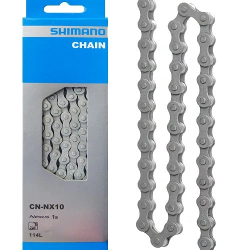 Chain NEXUS CN-NX10 1-speed, 114 links Shimano, rivet lock, 1/2" x 1/8 - Image 1 of 1
