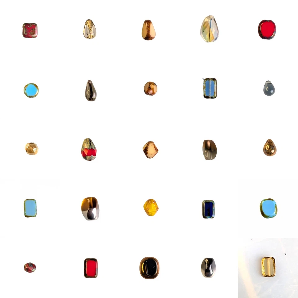 Spacer Beads Czech Glass Beads Red Pink Blue Yellow 6-18mm 8-50ct - Image 1 of 1