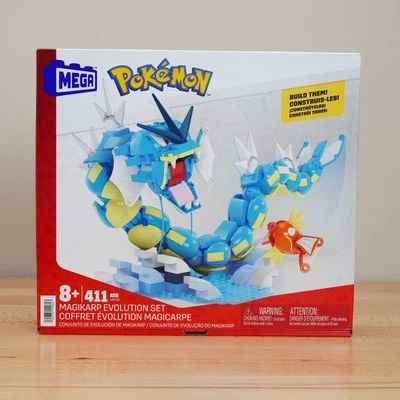 MEGA Pokémon Gyarados y Magikarp Evolución Set de Construcción 411 Piezas Modelo HNT95 Foto 1 de 4